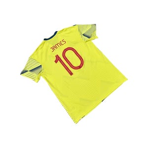 Camiseta de fútbol número 10 de la selección nacional de Colombia de Adidas, kit local XL