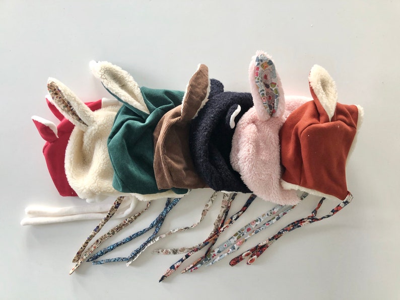 velvet and sheep Baby beguin liberty bunny ears