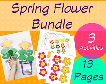 Flower Garden Activity Bundle - Spring - Instant Download - Printable