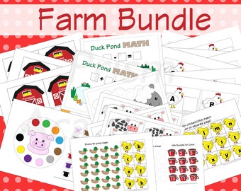 Farm Bundle - Curriculum - Preschool and Elementary Educational Print out - Instant Download