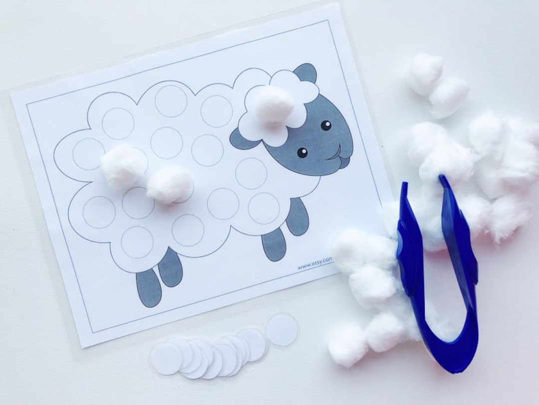 Sheep Fine Motor Activity Printable Instant Download