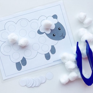 Sheep Fine Motor Activity - Printable - Instant Download