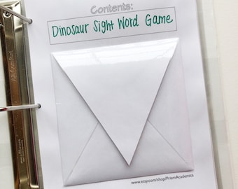 Activity and Game Binder Organization - Printable - Instant Download