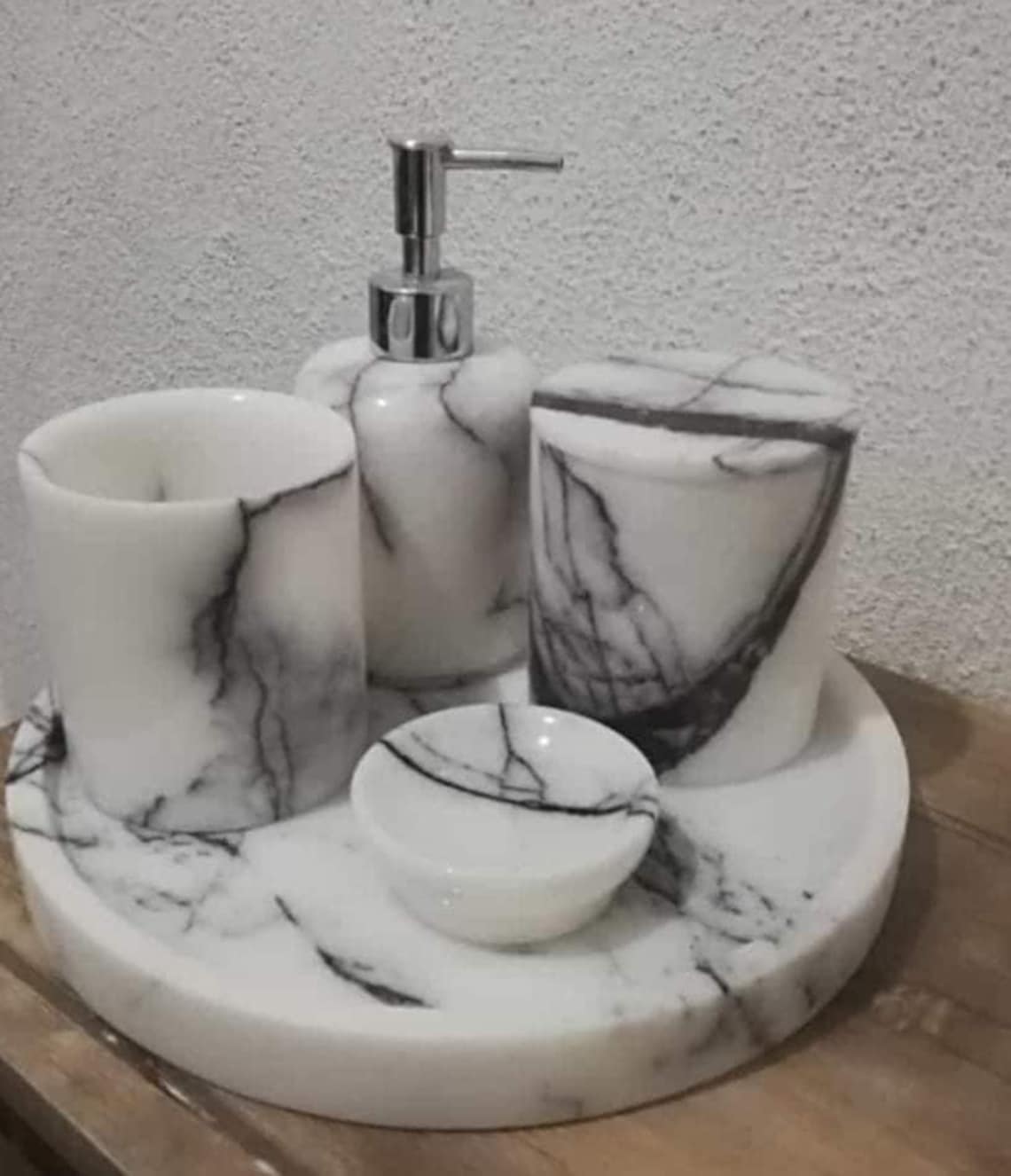 Marble Bathroom Set Bathroom Accessories Draining Soap Dish - Etsy