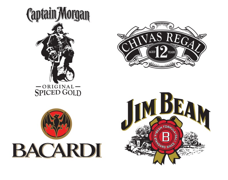 Alcohol Brand Bundle Logos And Labels SVG Design SVG Design Etsy