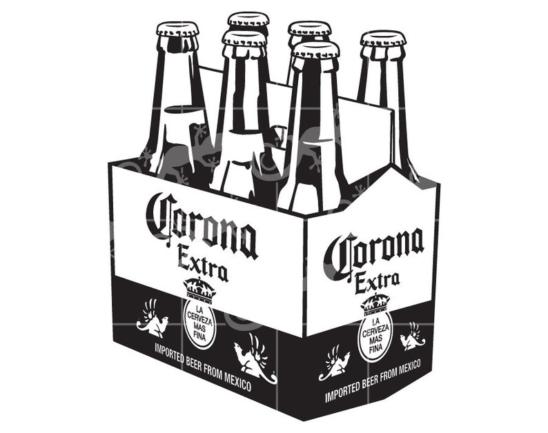Download Corona Beer Six Pack Alcohol SVG Design. SVG design for | Etsy
