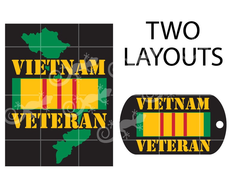 Download Vietnam Veteran Ribbon Dog Tag SVG Design. SVG design for ...
