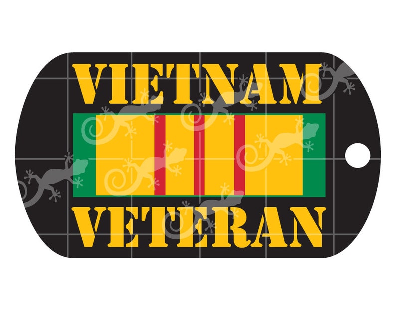 Download Vietnam Veteran Ribbon Dog Tag SVG Design. SVG design for ...