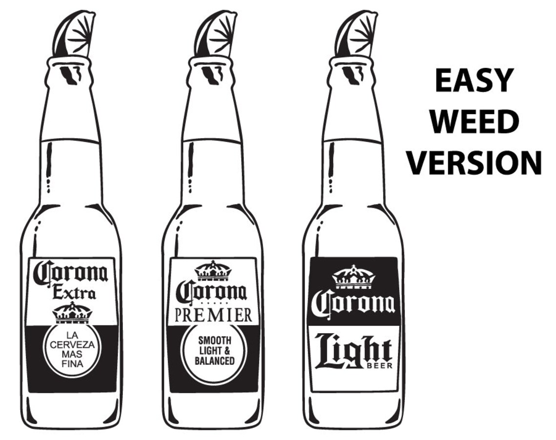 SVG Corona Beer Extra Premium and Light Bottles Design . SVG | Etsy