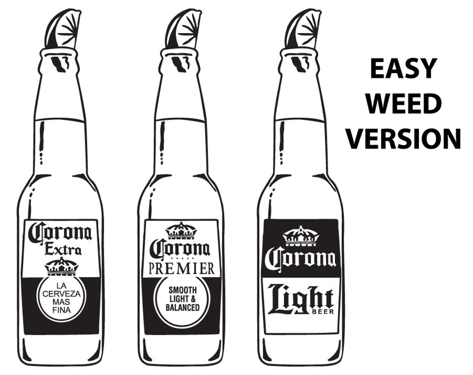 SVG Corona Beer Extra Premium and Light Bottles Design . SVG Etsy
