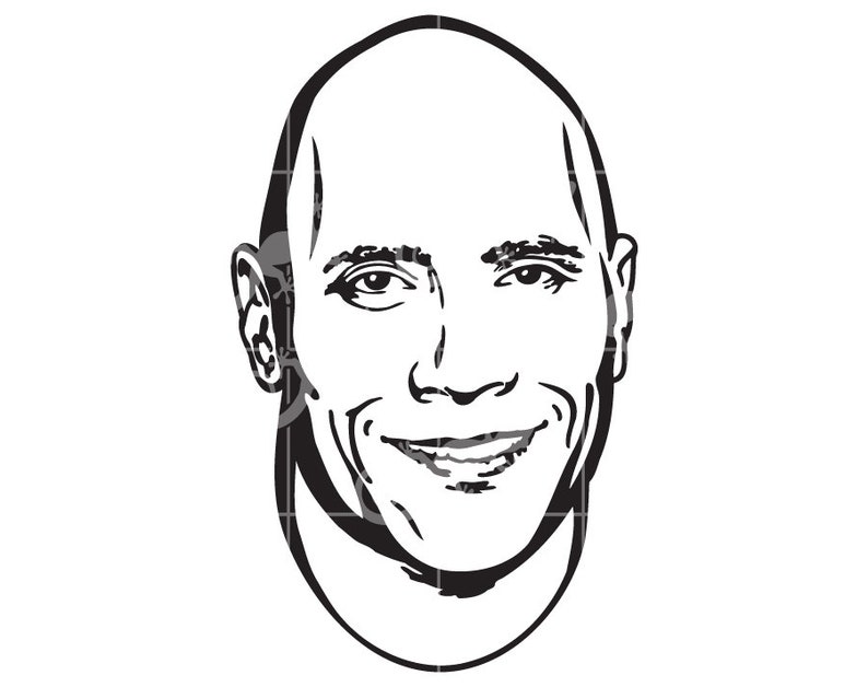 Dwayne Johnson The Rock SVG Design SVG Design For Cricuts And Etsy halloween-michael-myers-free-pumpkin-stencil-pumpkin-pattern