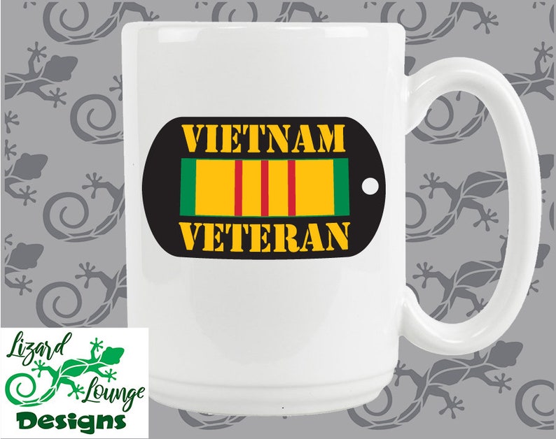 Download Vietnam Veteran Ribbon Dog Tag SVG Design. SVG design for ...