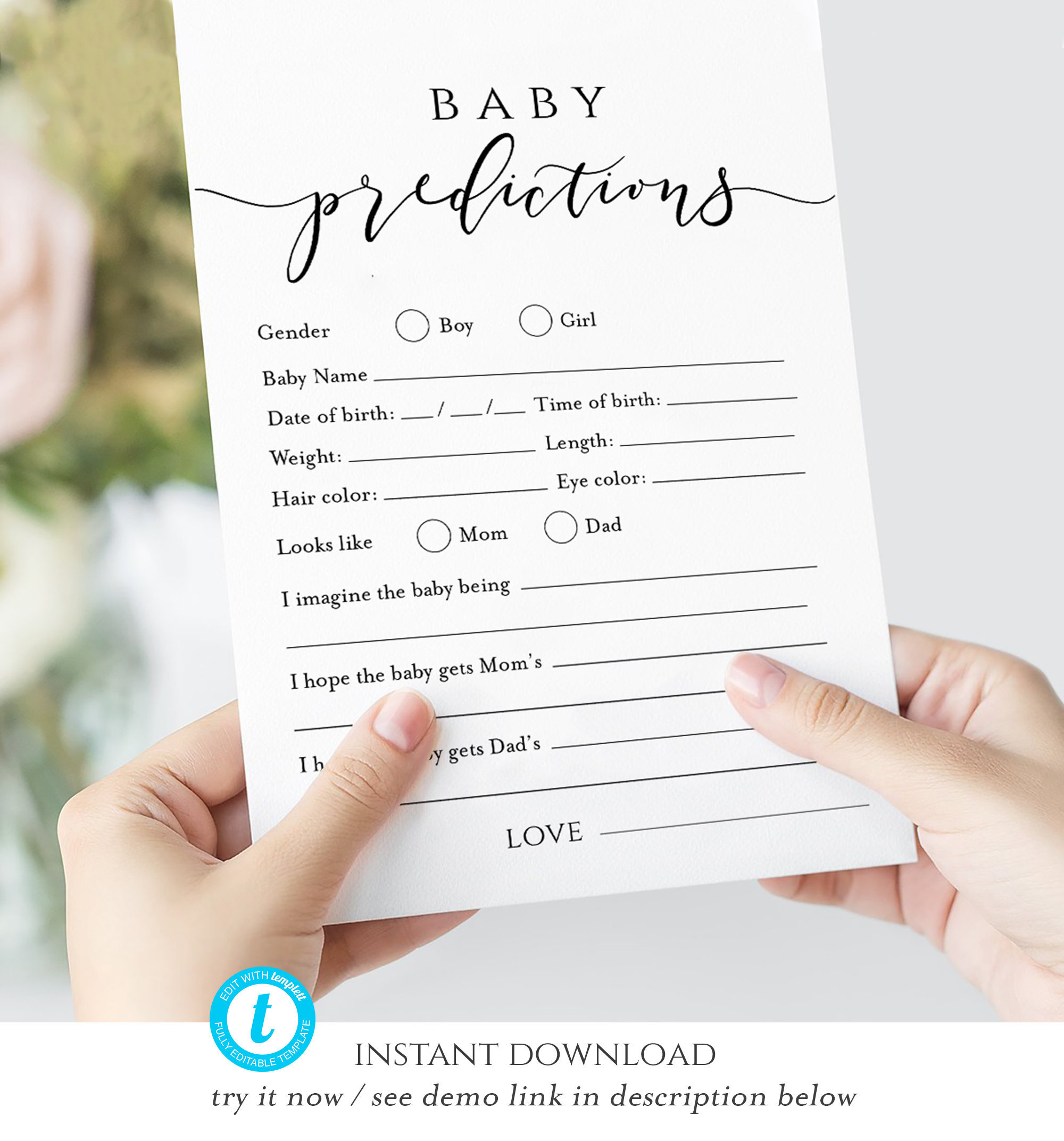 baby-prediction-cards-editable-baby-predictions-template-etsy-uk