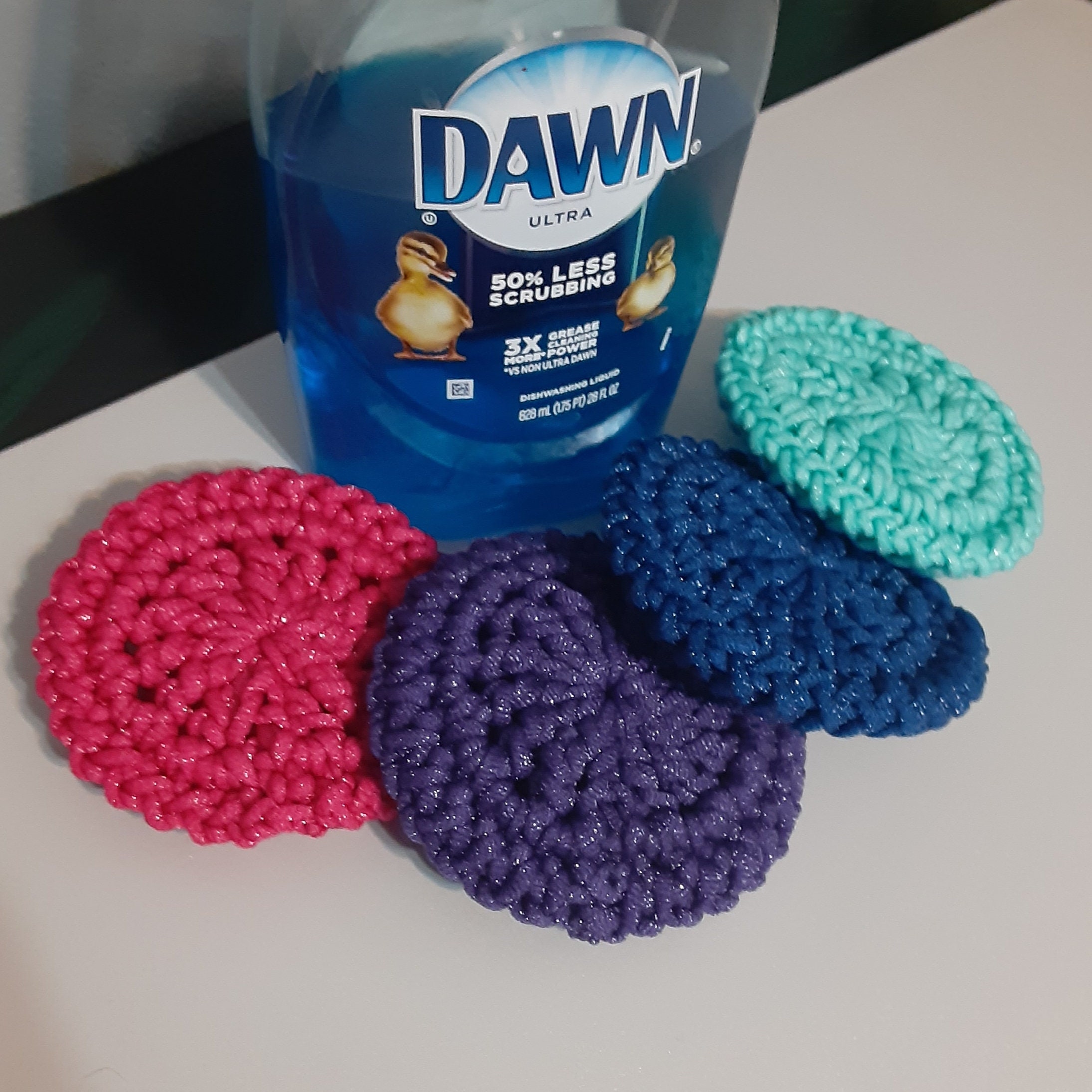 Handmade Scrubbies, Set of 4 - Reusable Dish Scrubber