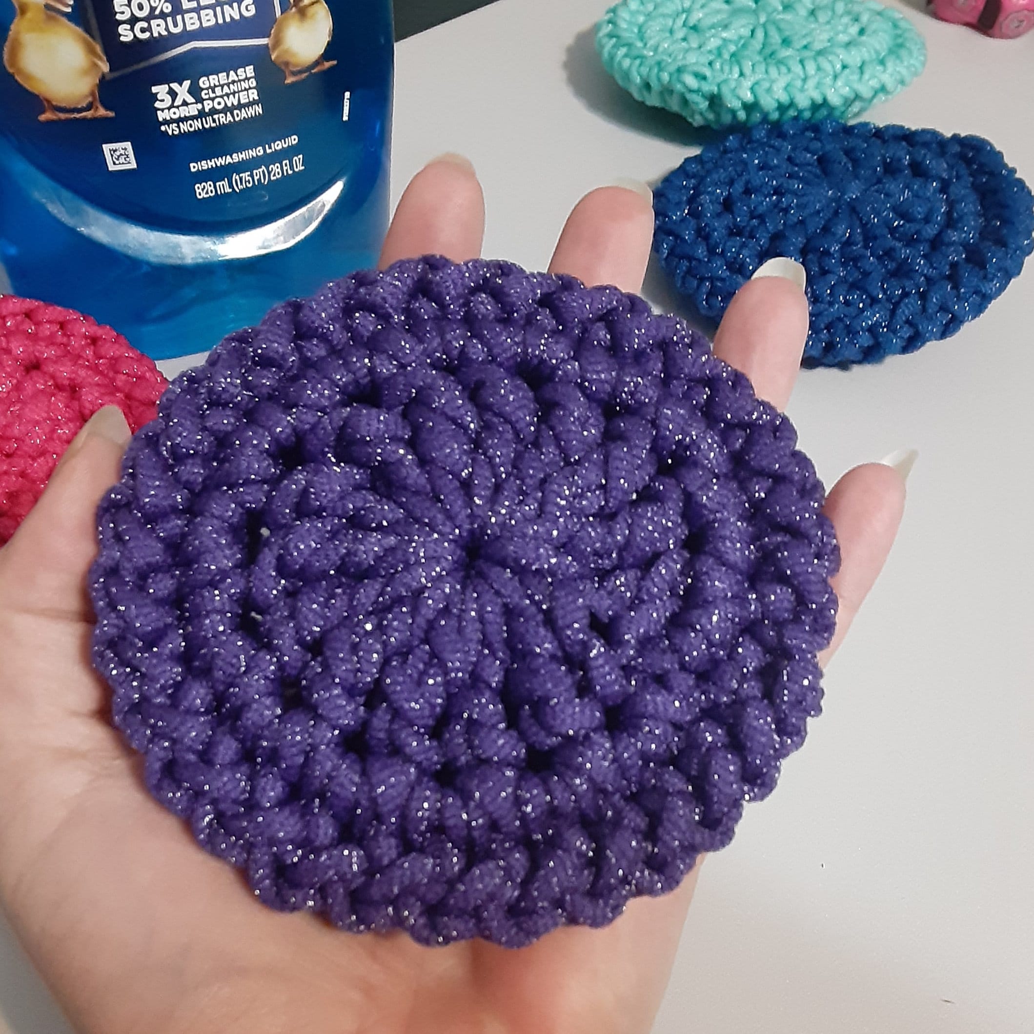 Large Dish Scrubbies Set of 4 Yarn Bee Scrubology Nylon Etsy Ireland
