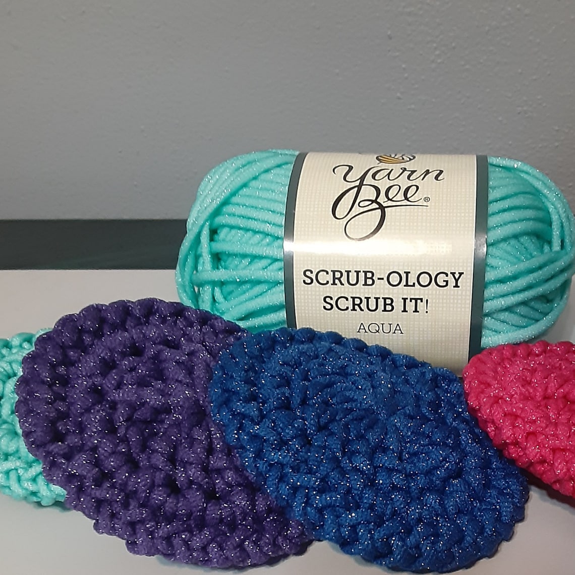 Large Dish Scrubbies Set of 4 Yarn Bee Scrubology Nylon - Etsy Ireland