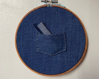 Recycled Denim Pocket Embroidery