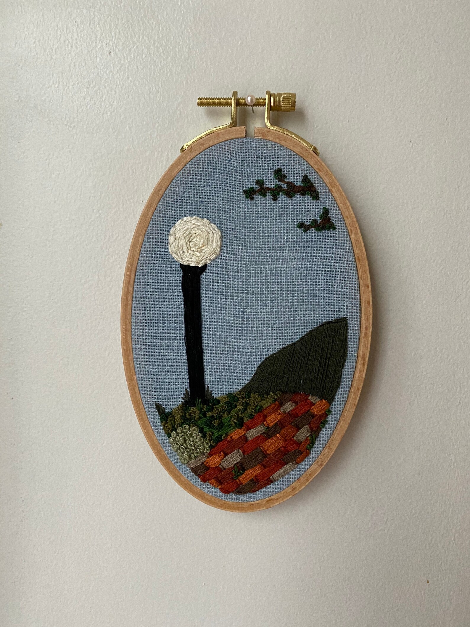 Park landscape embroidery  etsy Park landscape embroidery  etsy