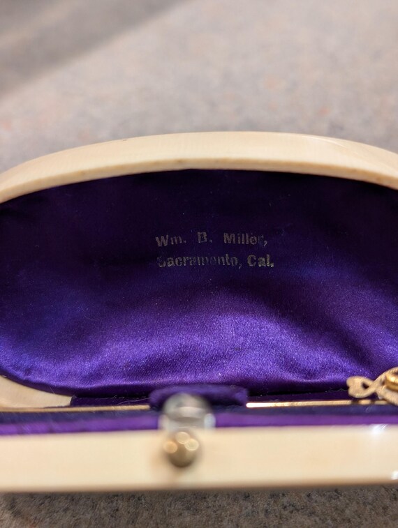 Antique Geometric Amethyst Solid Yellow Gold Stic… - image 8