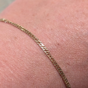 Estate Vintage 14K Solid Yellow Gold Italian Wheat Style Bracelet, 7 Inch