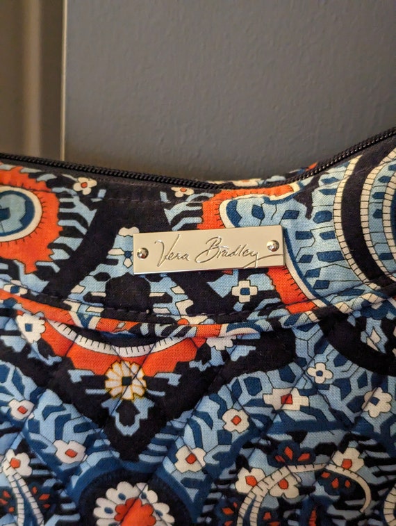 Minimalist Blue & Orange Paisley Retired Vera Bradley  display picture 3