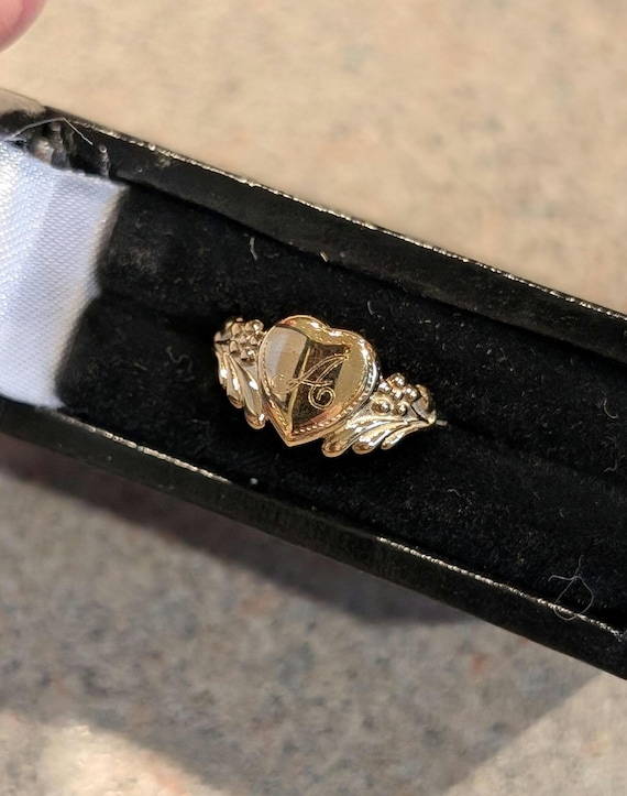 Antique Script Calligraphy Engraved Initial "A"  … - image 2