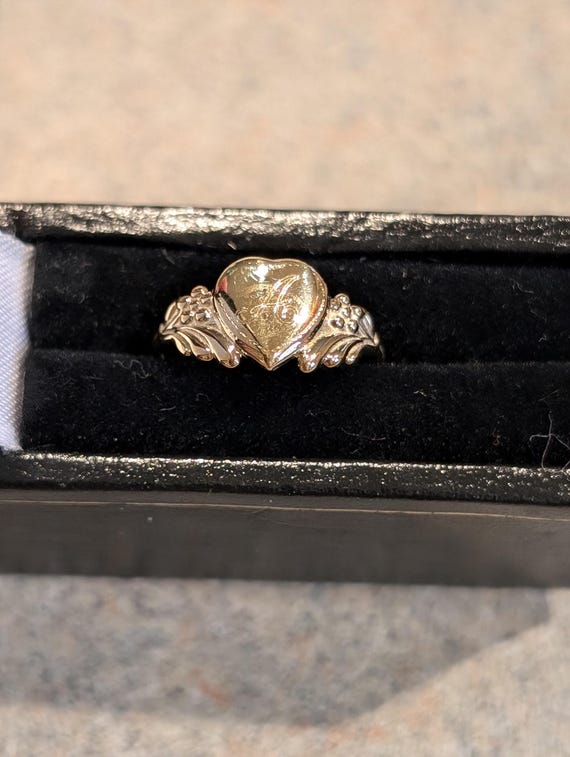 Antique Script Calligraphy Engraved Initial "A"  … - image 9