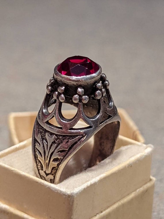 Antique Russian Ruby Engagement Anniversary Statem