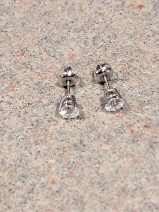 HinDaLi 3 Paia Orecchini A Bottone In Argento 925 Con Zirconi – Oro, 5-6-7mm, Ipoallergenici
