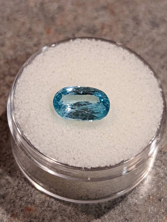 Impressive Natural Oval Cut Blue Zircon Gemstone For Jewelry Setting