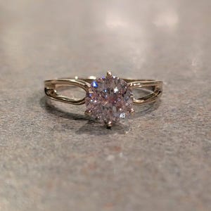 Mesmerizing Pink Tourmaline Split Shank Engagement Anniversary Statement Birthstone Ring