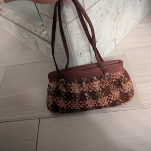 Limited Edition Plaid Tweed & Suede Vera Bradley Annie Shoulder Handbag Purse