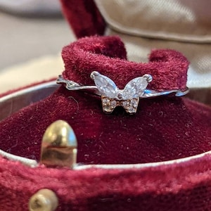 Vintage Braided Twist Butterfly Statement Ring, Perfect Minimalist Style