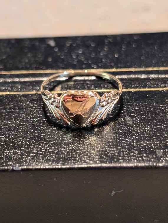 Antique Script Calligraphy Engraved Initial "A"  … - image 4