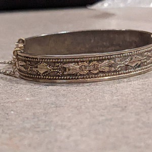 Unique Vintage Whiting & Davis Cuff Bracelet