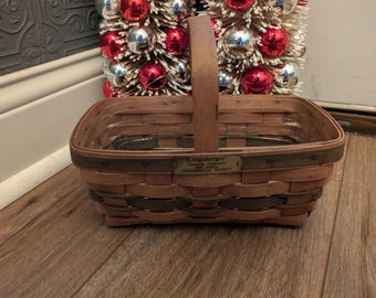 Vintage 1990 Autentisk Longaberger Pepparkaksjulkorg i begränsad upplaga