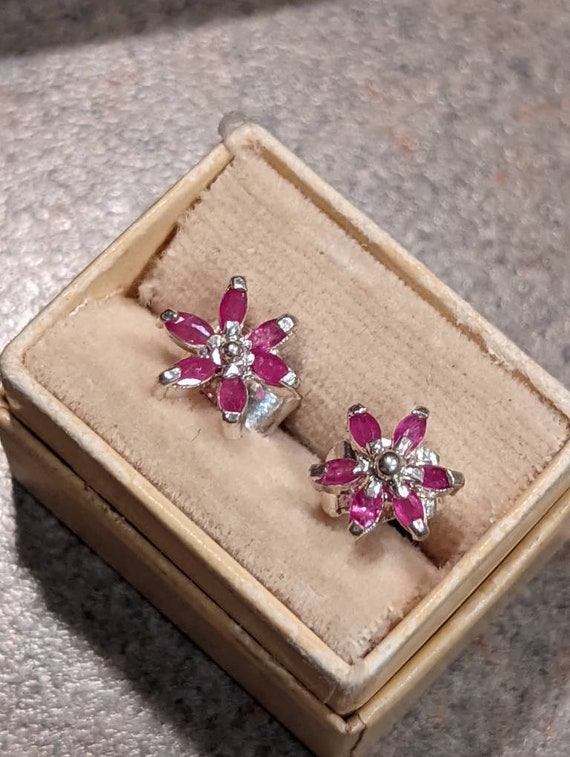 Ruby Earrings, Natural Ruby, July Birthstone, 2 Carat Ruby, Peridot Ea –  Adina Stone Jewelry
