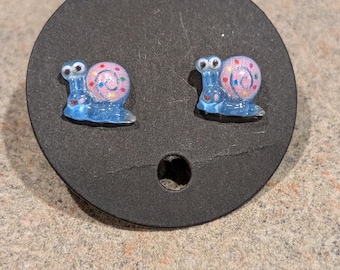 SpongeBob Fun Gary & Larry Snail Stud Earrings, Unisex 2 Pair Cartoon Character Earrings