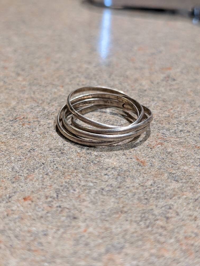 Antique Sterling Puzzle Ring, Bands - Etsy