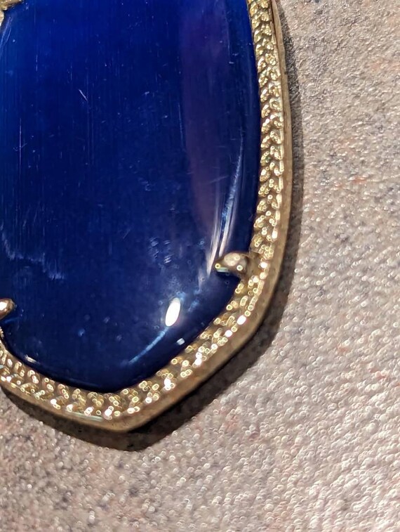 Bright Blue 1980s Drop Dangle Statement Earrings - image 4