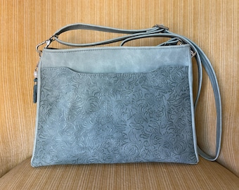 Crossbodytas van imitatieleer, groene crossbodytas, groene schoudertas, schoudertas van imitatieleer, veganistische portemonnee, crossbodytas van vinyl