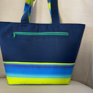 Beach Bag, Beach Tote, Beach Shoulder Bag, Navy Beach Bag, Navy Beach Tote, , Colorful Beach Bag