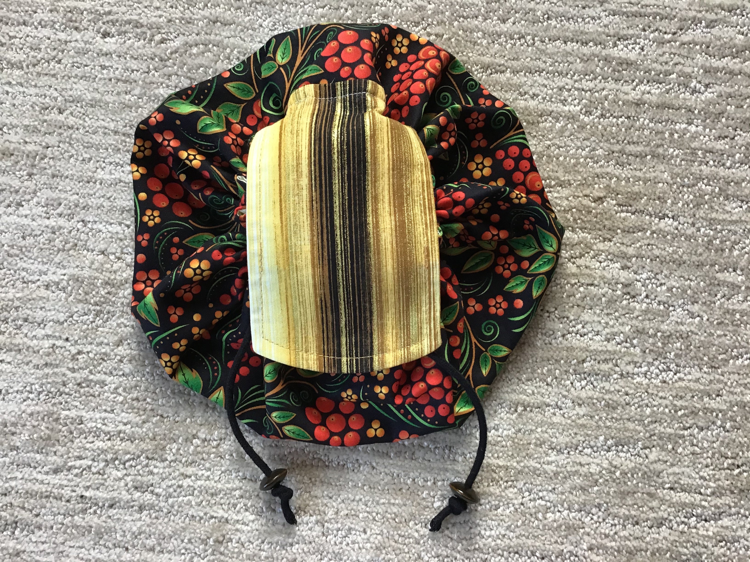 circular makeup bag
