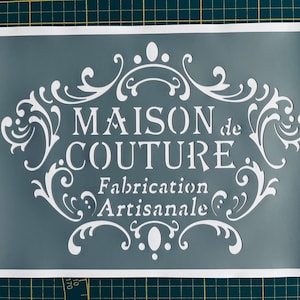Reusable PVC Adhesive Stencil 30 x 20 cm Fashion House Poster