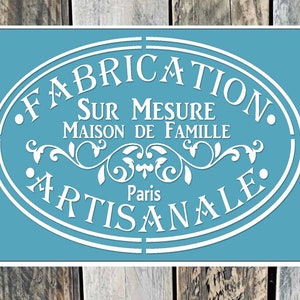 Reusable PVC Adhesive Stencil 30 x 20 cm medallion Handcrafted