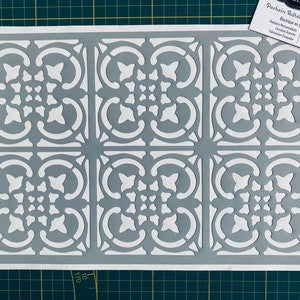Stencil adesivo riutilizzabile in PVC 30 x 20 cm Set di 6 vecchie piastrelle in terracotta/cemento