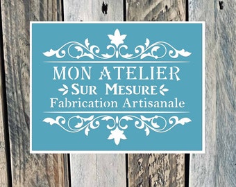 Reusable PVC Adhesive Stencil 30 x 20 cm Medallion Mon Atelier & Arabesques