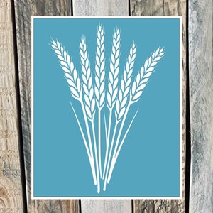 Reusable PVC Adhesive Stencil 30 x 20 cm Sheaf of Wheat