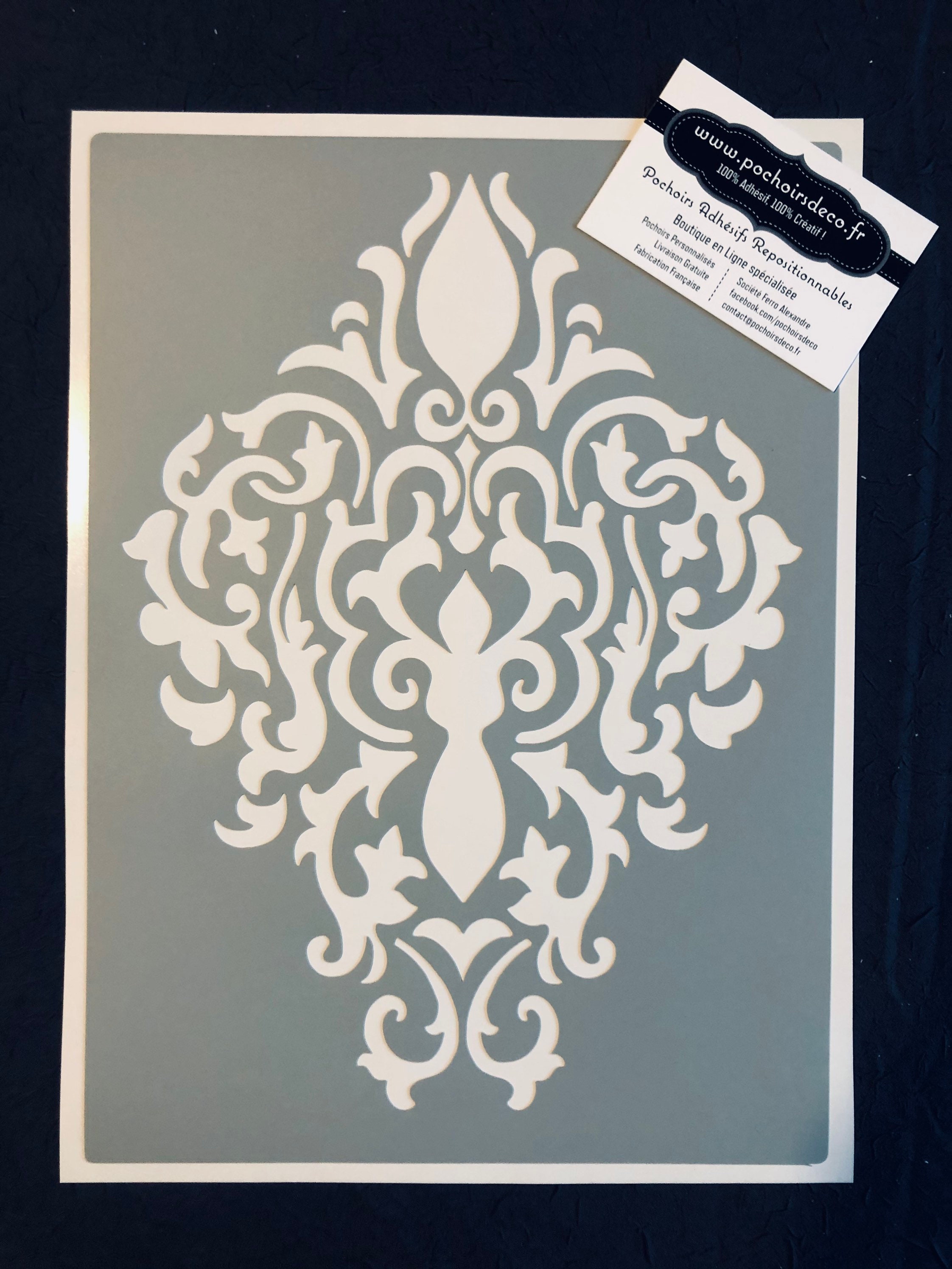 PVC Adhesive Stencil Reusable 30 X 20 Cm Grand Vintage Etsy