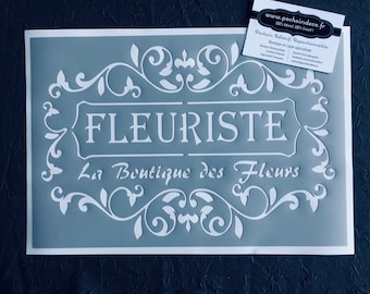 Pochoir Adhésif PVC Réutilisable 30 x 20 cm Affiche Fleuriste